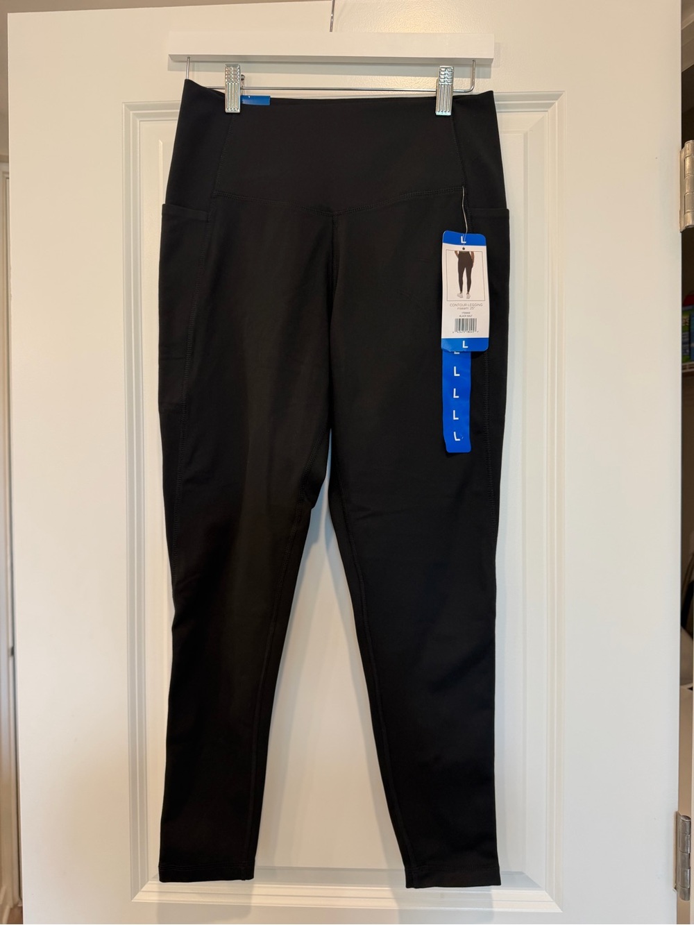 Danskin Contour Black Salt High-Waist Leggings 2 Pockets